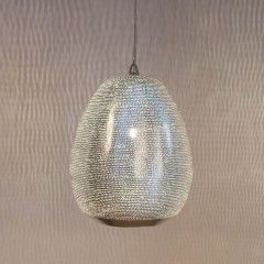 HANGING LAMP THR FLSK BRASS SILVER PLATED 